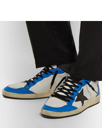 weiße und blaue niedrige Sneakers von Golden Goose