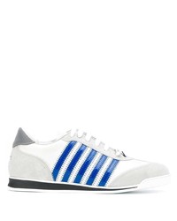 weiße und blaue niedrige Sneakers von DSQUARED2