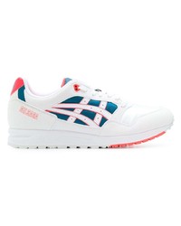 weiße und blaue niedrige Sneakers von Asics