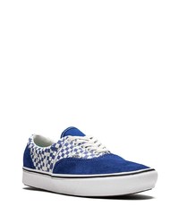 weiße und blaue Segeltuch niedrige Sneakers mit Karomuster von Vans