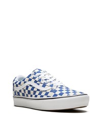 weiße und blaue Segeltuch niedrige Sneakers von Vans