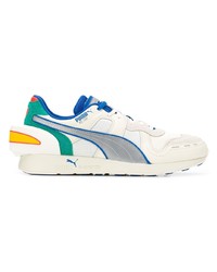 weiße und blaue Segeltuch niedrige Sneakers von Puma