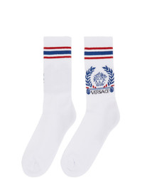 weiße und blaue Socken von Versace