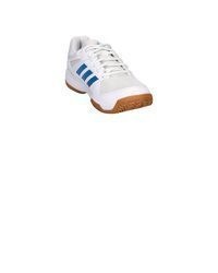 weiße und blaue Sportschuhe von adidas Performance
