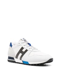 weiße und blaue Sportschuhe von Hogan