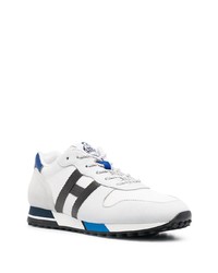 weiße und blaue Sportschuhe von Hogan