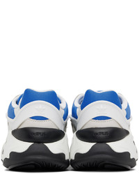 weiße und blaue Wildleder niedrige Sneakers von adidas Originals