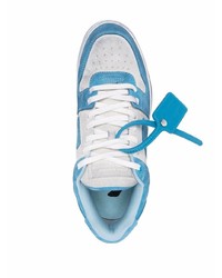 weiße und blaue Wildleder niedrige Sneakers von Off-White
