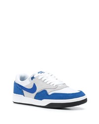 weiße und blaue Wildleder niedrige Sneakers von Nike