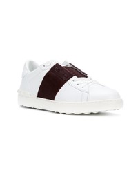 weiße und braune niedrige Sneakers von Valentino