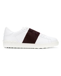 weiße und braune niedrige Sneakers von Valentino