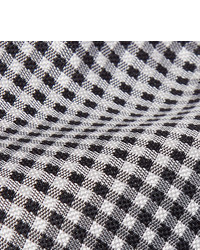 weiße und dunkelblaue Krawatte mit Vichy-Muster von Tom Ford