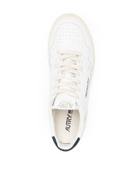 weiße und dunkelblaue Leder niedrige Sneakers von AUTRY