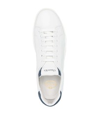 weiße und dunkelblaue Leder niedrige Sneakers von Church's