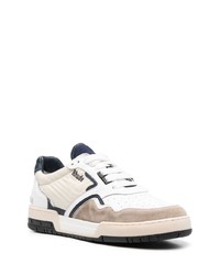 weiße und dunkelblaue Leder niedrige Sneakers von Rhude