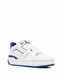 weiße und dunkelblaue Leder niedrige Sneakers von Just Don