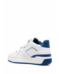 weiße und dunkelblaue Leder niedrige Sneakers von Just Don