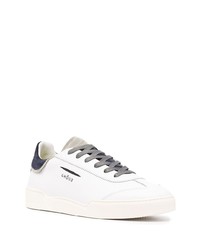 weiße und dunkelblaue Leder niedrige Sneakers von Ghoud