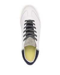 weiße und dunkelblaue Leder niedrige Sneakers von Ghoud