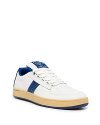 weiße und dunkelblaue Leder niedrige Sneakers von PS Paul Smith