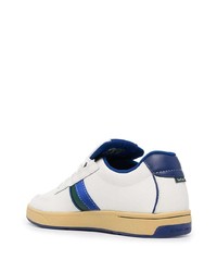 weiße und dunkelblaue Leder niedrige Sneakers von PS Paul Smith