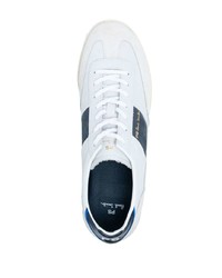 weiße und dunkelblaue Leder niedrige Sneakers von PS Paul Smith