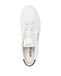 weiße und dunkelblaue Leder niedrige Sneakers von AUTRY