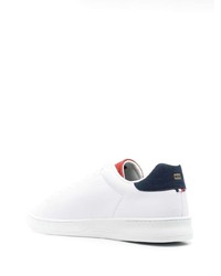 weiße und dunkelblaue Leder niedrige Sneakers von Tommy Hilfiger