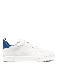 weiße und dunkelblaue Leder niedrige Sneakers von MICHAEL Michael Kors
