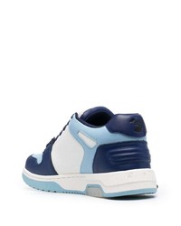 weiße und dunkelblaue Leder niedrige Sneakers von Off-White