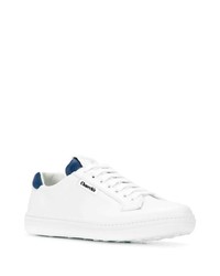 weiße und dunkelblaue Leder niedrige Sneakers von Church's