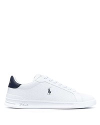 weiße und dunkelblaue Leder niedrige Sneakers von Polo Ralph Lauren