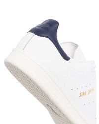 weiße und dunkelblaue Leder niedrige Sneakers von adidas