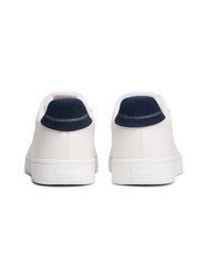 weiße und dunkelblaue Leder niedrige Sneakers von Tommy Jeans