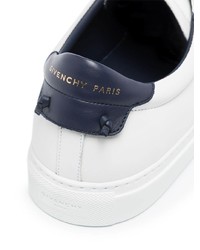 weiße und dunkelblaue Leder niedrige Sneakers von Givenchy