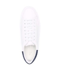 weiße und dunkelblaue Leder niedrige Sneakers von Tagliatore