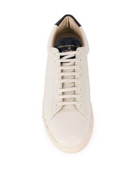 weiße und dunkelblaue Leder niedrige Sneakers von Zespà