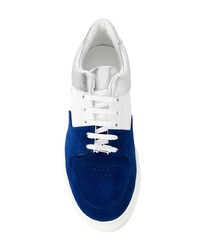 weiße und dunkelblaue niedrige Sneakers von Swear