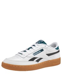 weiße und dunkelblaue niedrige Sneakers von Reebok Classic