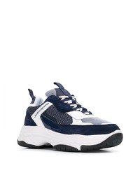 weiße und dunkelblaue Sportschuhe von Calvin Klein Jeans