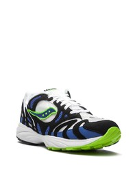 weiße und dunkelblaue Sportschuhe von Saucony