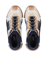 weiße und dunkelblaue Sportschuhe von Dolce & Gabbana