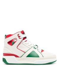 weiße und grüne hohe Sneakers aus Leder von Just Don
