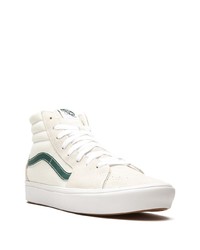 weiße und grüne hohe Sneakers aus Segeltuch von Vans