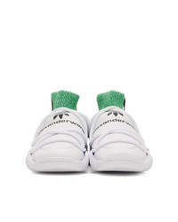 weiße und grüne hohe Sneakers von Adidas Originals By Alexander Wang