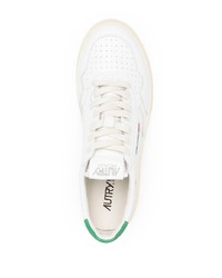 weiße und grüne Leder niedrige Sneakers von AUTRY