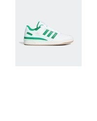 weiße und grüne Leder niedrige Sneakers von adidas Originals