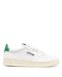 weiße und grüne Leder niedrige Sneakers von AUTRY