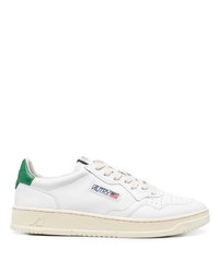 weiße und grüne Leder niedrige Sneakers von AUTRY