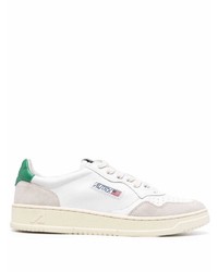 weiße und grüne Leder niedrige Sneakers von AUTRY